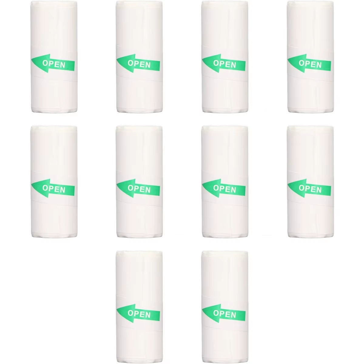 10Pcs Mini Printer Paper, 57 X 25 Mm Self Adhesive Thermal Paper Printable Sticker Paper for Pocket Thermal Printer