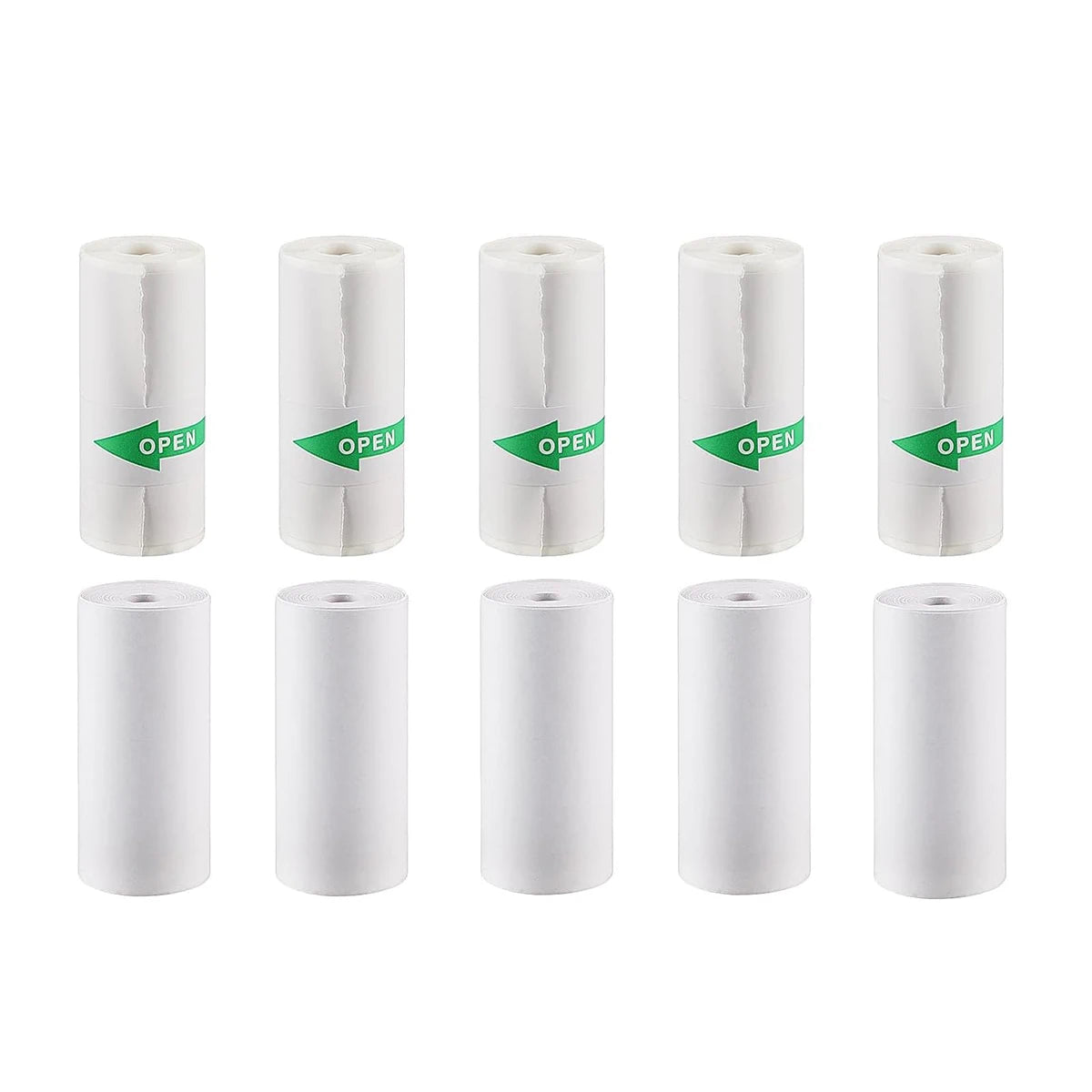 10Pcs Mini Printer Paper, 57 X 25 Mm Self Adhesive Thermal Paper Printable Sticker Paper for Pocket Thermal Printer